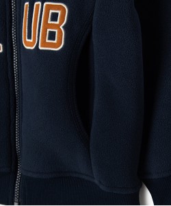 Sweat zippé en maille polaire avec intérieur sherpa garçon